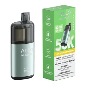 allo intense nuud 50k disposable vape device lemon lime cranberry 20ml