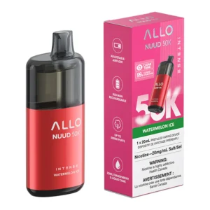 allo intense nuud 50k disposable vape device watermelon ice 20ml