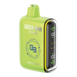 geek bar pulse disposable vape device green apple ice